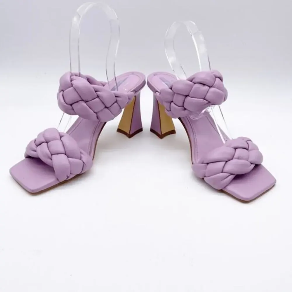 Marc Fisher Women's Light Purple Hammy Leather Block Heel Sandals Size 5M‎
